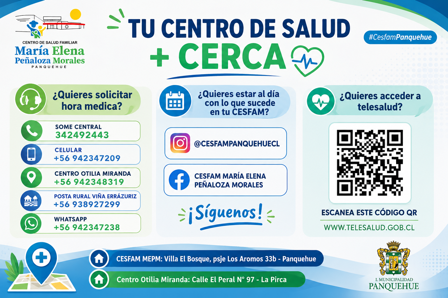 CESFAM María Elena Peñaloza Morales fortalece sus canales de atención para acercar la salud a la comunidad